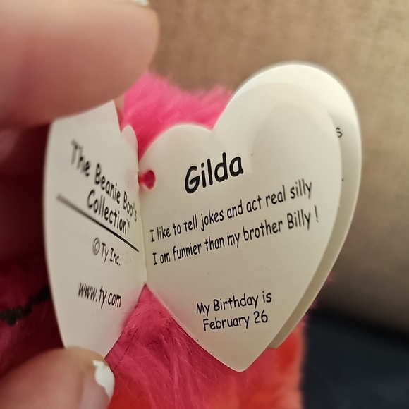 Ty Pink Flamingo and Hippo Plush Set - Picture 4 of 5